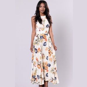 Fashion Nova Floral Maxi Side Slit Dress